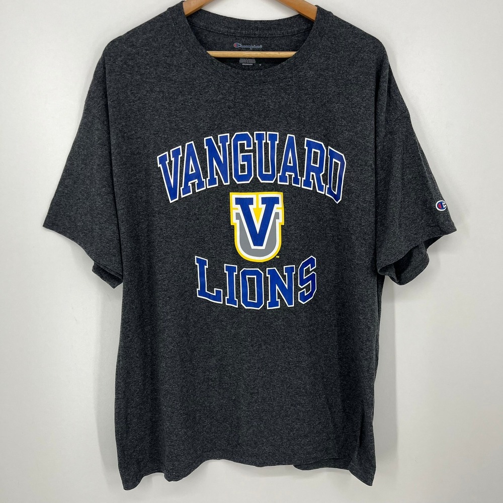 Champion Vanguard Lions T-Shirt Mens XL Charcoal Grey Graphic Tee